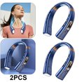 thumbnail image 1 of L25MAX Ventilador Cuello Portátil USB Mano LED Pantalla Digital Recargable Sin Aspas Mini Ventilador Eléctrico (actualización Azul) L25 Ultimate Blue, 1 of 6