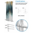 thumbnail image 3 of Modern Teal Gold Blackout Curtains French Door Curtains for Door Window, Abstract Geometric Lines Privacy Drapery for Patio/Sidelight Doors, 1 Panel with Tieback, 25 x 40 Inches, 3 of 6