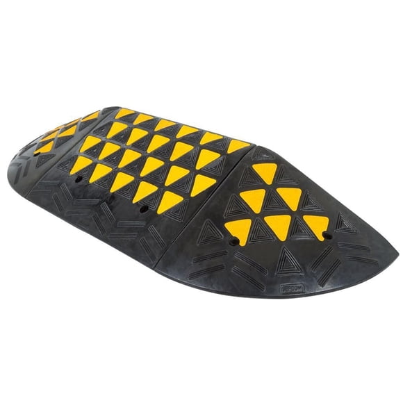 Guardian 6" Rubber Curb Ramp with Round End Caps