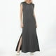 thumbnail image 2 of Vestido largo informal sin mangas con abertura para mujer: vestido camisero holgado con bolsillos laterales, perfecto para vacaciones/viajes, tejido ligero, tallas S-XXL, 2 of 4