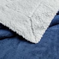 thumbnail image 5 of Sherpa Throw Blanket Super Soft Flannel Reversible Ultra Plush Fleece TV Blanket Navy 50x60, 5 of 7