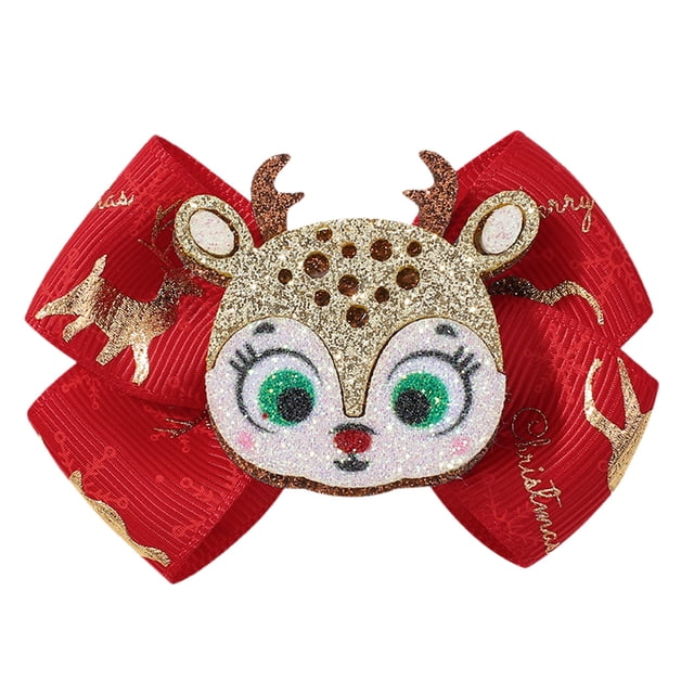 Pinces à Cheveux Pailletées Festives pour Enfants Accessoires de Cheveux Adorables avec Design Imprimé