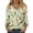 Light Green, variant on Iaqnaocc Womens Tops Summer 3/4 Sleeve Casual Crewneck T-Shirts Vintage Floral Print Tunic Tops Loose Fit Spring Day Tee Top Purple XL