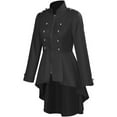 thumbnail image 2 of Women's Steampunk Victorian Coat -Double-Breasted Renaissance Tailcoat with Zip Up Jacket Dress, 2 of 7