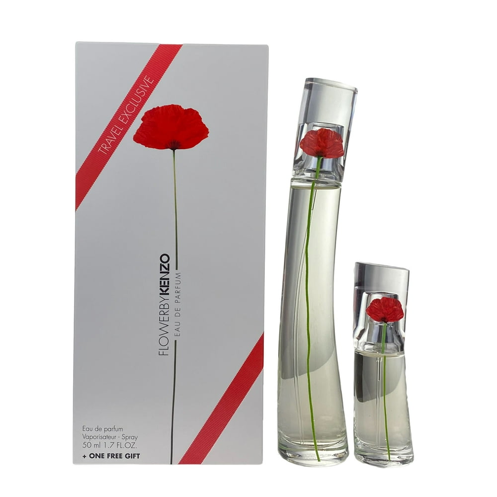 Flower Kenzo Flower 2 Pc. Gift Set For Women | Edp 1.7 Oz + Edp 0.5 Oz for Women by Kenzo