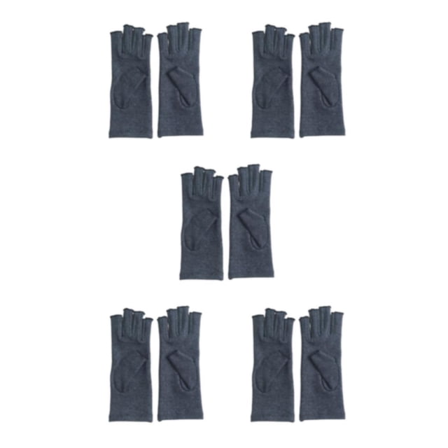 Guantes para artritis Minnieouse soporte alivio dolor medio dedo antideslizante Mujeres Terapia gris