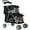 Black, variant on YRLLENSDAN Dog Stroller Cat Stroller Pet Carriers Bag Jogger Stroller for Small Medium Dogs Cats Travel Camping 4 Wheels Lightweight Waterproof Folding Crate Stroller with Soft Pad (Black)