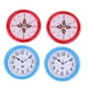 thumbnail image 2 of 4 piezas de en miniatura modelo de simulación reloj de pared decoración para hogar-rojo y azul, 2 of 9