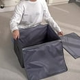 thumbnail image 4 of SHENGXINY Fabric Storage Bin with Lid, Bedroom Storage Box for Bedding, Socks, Underwear, Toys, Miscellaneous Items Gray 19.29x14.57x12.21in, 4 of 7