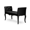 thumbnail image 2 of Baxton Studio Kristy Modern and Contemporary Black Faux Leather Classic Seating Bench, 2 of 5