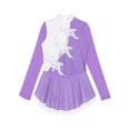 thumbnail image 3 of inhzoy Kids Girls Sparkly Figure Ice Roller Skating Dress Light Purple 8, 3 of 7