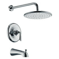 ANZZI Meno Series Single-Handle 1-Spray Tub and Shower Faucet in Brushed Nickel