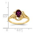 thumbnail image 2 of Auriga Fine Jewelry 14k Yellow Gold 7x5mm Oval Rhodolite Garnet Ring for Women Size 6, 2 of 4