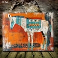 thumbnail image 5 of Vintage Donkey Canvas Art-Wooden Frame Southwest Wall Decoration, Modern Abstract Texas Theme Home and Office Decorations, Western Style Wall Decoration, Suitable for Home, Living Room, Bedroom Decor, 5 of 6