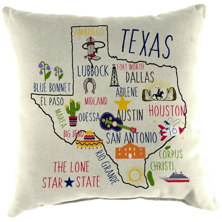 Mainstays 16 Texas Icons Toss Pillow Walmart Com
