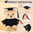thumbnail image 2 of JM Oso de graduación de peluche de 25 cm con sombrero Felicitaciones Regalo de graduación para ella Muñeco de peluche Muñeco de peluche Juguete suave Regalo para niña y niño Regalo para la escuela secundaria y la universidad JM JM, 2 of 5