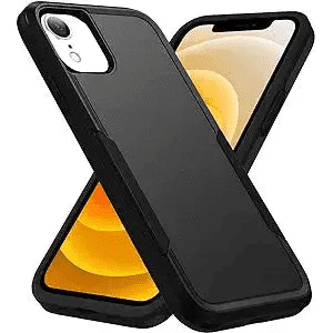 Entronix Heavy Duty Case Compatible with iPhone XR, Hybrid Hard Cover, Black