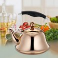 thumbnail image 2 of Stainless Steel Whistling Kettle, 1L Large Capacity Sounding Kettle Water Kettle Rose Golden, 2 of 7