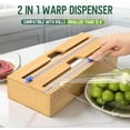 thumbnail image 4 of Individual Storage Bag Organizer for Kitchen Drawer, Bamboo with Foil and Plastic Wrap Organizer for Kitchen Organizers and Storage, for Gallon, Quart, Sandwich, Snack, 4 of 7