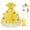 Yellow Dress+Accessories, variant on Girls Princess Dress with Butterflies 5 Layers Fancy Dress Up Costume