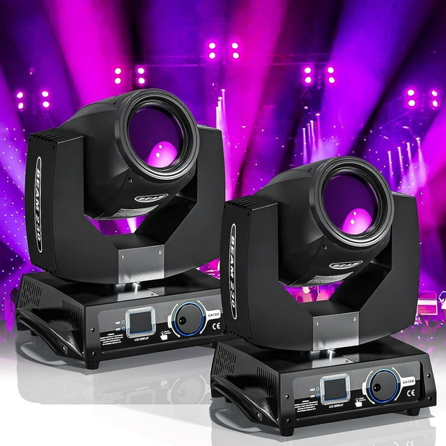 230W 7R Moving Head Zoom Beam Sharpy 8+16 Prism 17Gobo Strobe DMX Stage Lighting 2 Pack