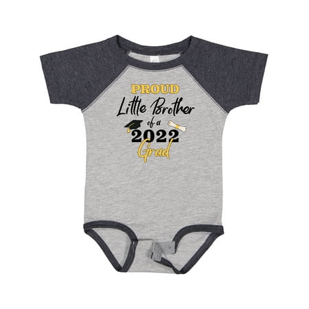 

Inktastic Proud Little Brother of a 2022 Grad Gift Baby Boy Bodysuit