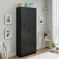 Freestanding Cabinets Product Image Systembuild Pine Forest 72 Storage Cabinet Black Oak