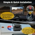 thumbnail image 3 of Solar  Backup Camera for  RV  Trailer Pickup:  1080P No Wiring No Drilling 150? Wide Angle IP69K   Portable Backup Camera with 5" IPS 2-Split, 3 of 7