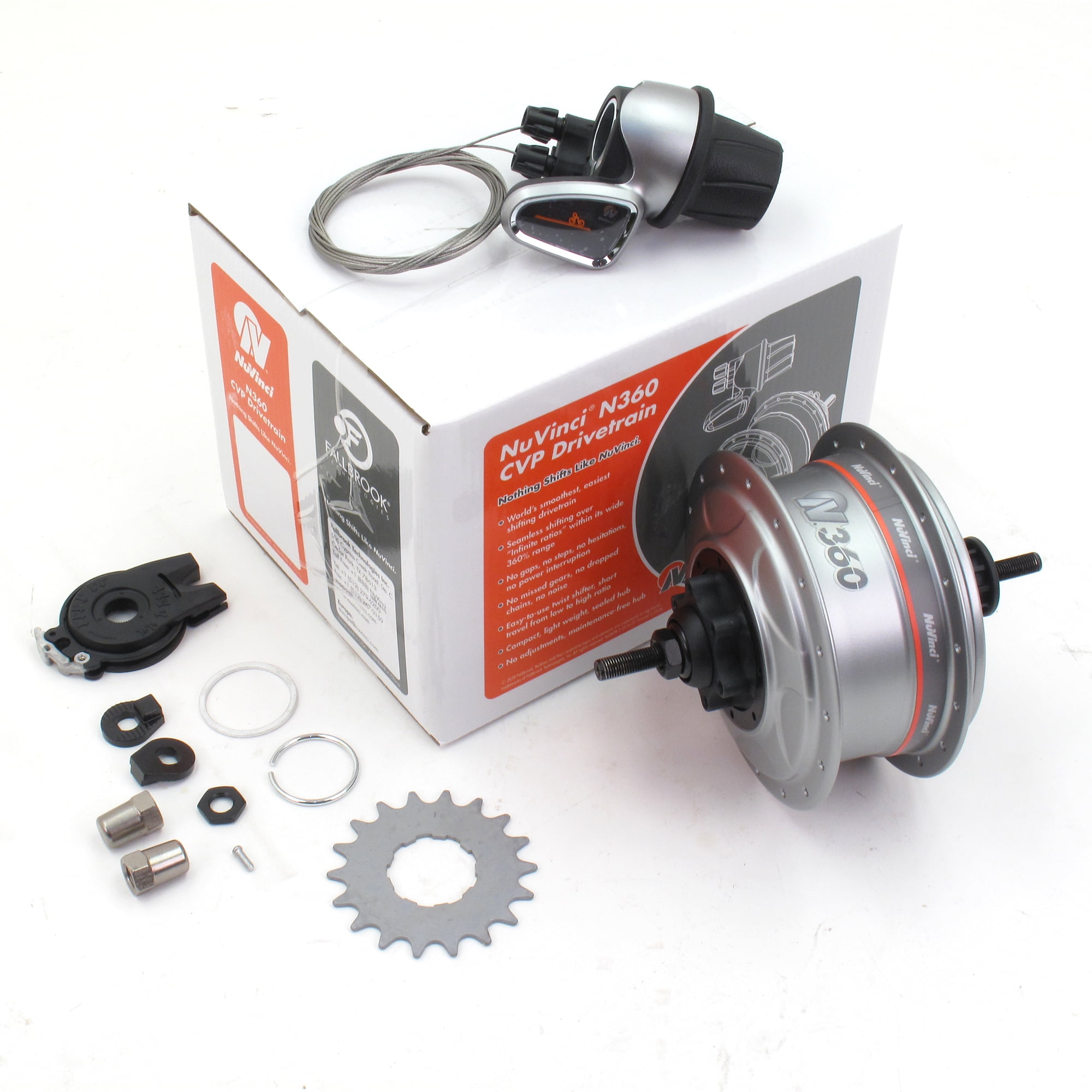 NuVinci N360 Internal Gear Bicycle Rear Bike Hub Silver 32 H 6-Bolt Disc  Brake - Walmart.com