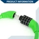 thumbnail image 3 of Candado de bicicleta Unique Bargains, cable portátil, anillo antirrobo, bloqueable, mini candado de anillo de 4 dígitos, aleación ABS, 45 cm, verde, 1 pieza, 3 of 6