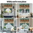 thumbnail image 3 of Swag Curtains Valances for Windows, Black Dog Paw Print Short Kitchen Window Curtains Over Sink, Rustic Turquise Brown Farmhouse Wood Cafe Curtains Panel Set Of 2,Rod Pocket, 36 Inches Length, 3 of 8