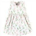 thumbnail image 4 of Hudson Baby Infant and Toddler Girl Cotton Dress and Cardigan Set, Pink Tulips, 3-6 Months, 4 of 5