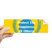 Jianjun Country Protects Happiness Rectangle Bumper Sticker Notebook Window Decal