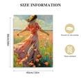ARISTURING Portrait Flower Canvas Wall Art Woman Dancing in a Field of