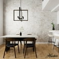 thumbnail image 3 of Hunter - Woodburn 4-light Noble Bronze, Extra Large Pendant Light, Dimmable, Modern Style, Rectangle Shaped, for Bedrooms, Dining, Living Rooms - 19808, 3 of 7