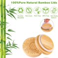 thumbnail image 4 of 3 Pack Oui Yogurt Jar Lids Set  Bamboo Wood Lids that Fit Oui Yogurt Jars With Flower Pattern for Perfect Sealing, 4 of 7
