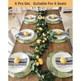 thumbnail image 4 of 13 Inch Round Placemats Set of 4, Sage Green Abstract Non Slip Heat Insulation PP Table Mats, Modern Mottled Art Oil Painting Washable Place Mats for Kitchen Dining Party Table Decor, 4 of 7