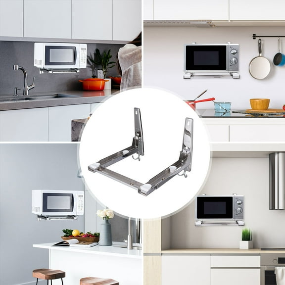 Foldable Stretch Wall Mounted Rack Oven Shelf Thickened Microwave