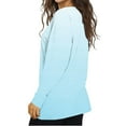 thumbnail image 5 of ClodeEU Womens Lightweight V Neck Long Sleeve T-Shirt ,Soft Casual Slim Fit Tops A-Blue,Womens Plus M, 5 of 7