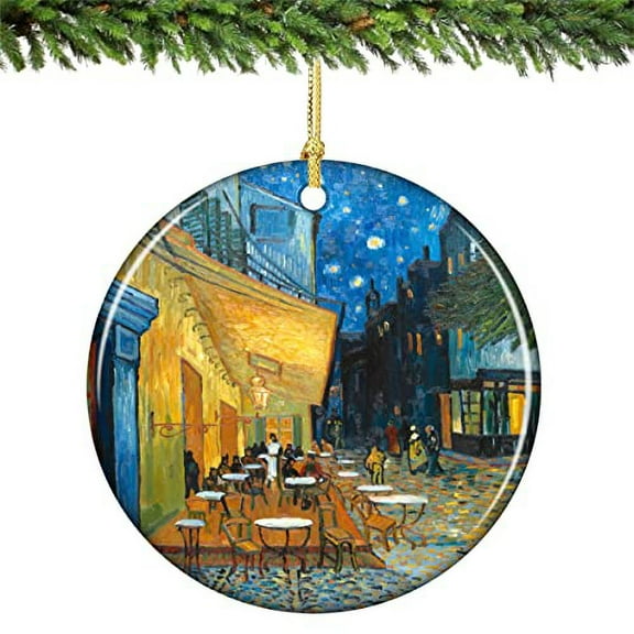 Van Gogh Cafe Terrace at Night Christmas Oranment Porcelain 2.75in