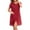 Red, variant on Abomasnow Women's Zipper Front House Coat Short Sleeves Robe Zip up Cotton Bathrobes Casual Loose Fit Short Nightgown with Pockets