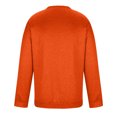 thumbnail image 4 of Wyobmus Mens Fleece Crewneck Sweatshirts Relaxed Fit Plain Sport Pullover Sweatshirt Long Sleeve Solid Tops Sweatshirt M-5XL Orange, 4 of 4