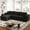 Black, variant on 3 Seat L-Shaped Cloud Sectional Sofa for Medium Room
