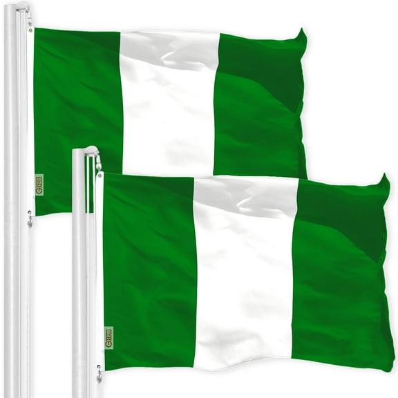 Nigeria Nigerian Flag 3x5FT 2-Pack 150D Printed Polyester By G128