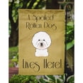 thumbnail image 3 of Bichon Frise Spoiled Dog Lives Here Flag Garden Size BB1465GF, 3 of 3