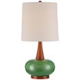 thumbnail image 2 of 360 Lighting Andi 25" High Mid Century Modern 3-Way Table Lamp Green Ceramic Wood Single White Shade Living Room Bedroom Colors May Vary, 2 of 9