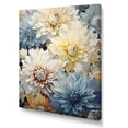 thumbnail image 2 of Designart "Blooming Mums Amidst Beige And Blue" Mums Wall Art Living Room, 2 of 7