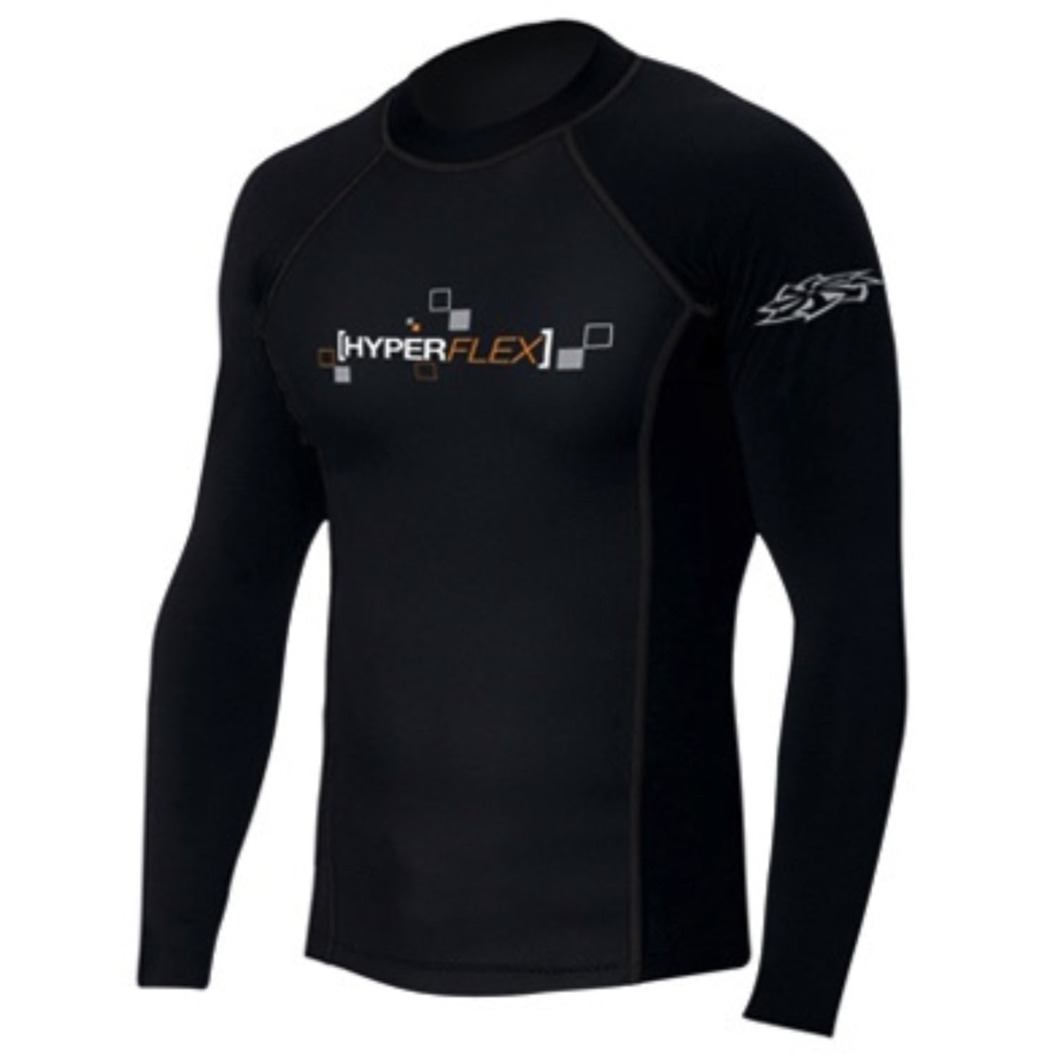Hyperflex Polyolefin Long Sleeve 50-50 Loose Fit Rash Guard BK L by Hyperflex