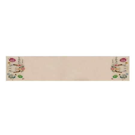 

Ykohkofe Easter Table Flag Bunny Egg Pattern Table Decoration Waterproof Mat Fabric Printed Table Runner Bedroom Canopy for Girls And