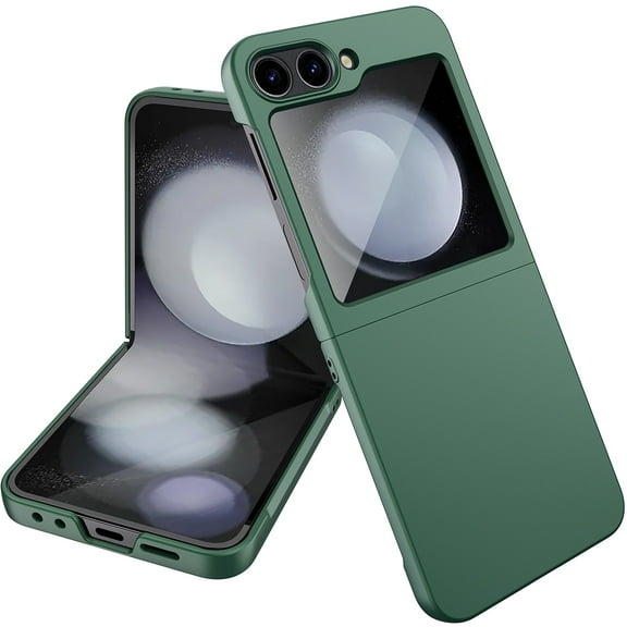 Nakedcellphone Slim Case for Samsung Galaxy Z Flip 7 FE and Z Flip 6, Hard Cover with Soft-Touch Powder Coat for Z Flip6 and Z Flip 7FE - Pearl Green